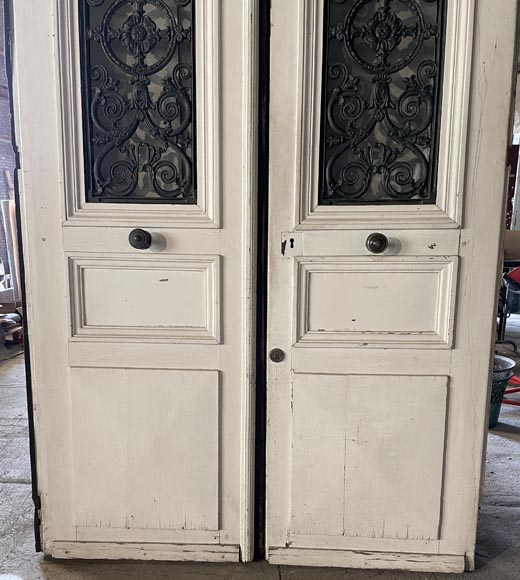 Important double front door, 19th century-3