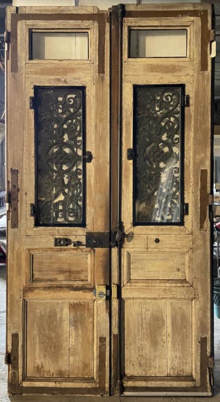 Important double front door, 19th century-5