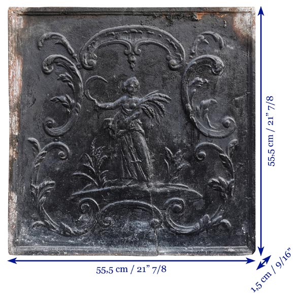 Fireback with a representation of Ceres, goddess of the Agriculture-7