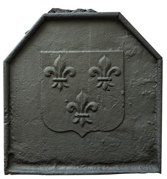 Small Louis XIV period fireback with the France coat of arms-0