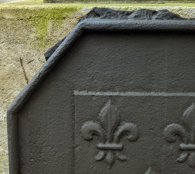 Small Louis XIV period fireback with the France coat of arms-2