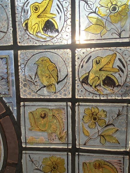 JOHN MOYR SMITH FOR COX & SONS (attributed to), A rare and exceptional stained glass fire screen, circa 1875-3