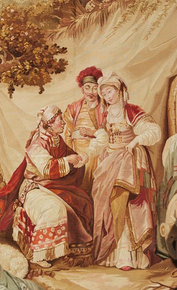 CHOCQUEEL HOUSE, Aubusson tapestry «The fortune teller» or «the bohemian» from a model by J.B. Leprince, Late 1860s -4