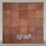 Set of around 17 m² of terracotta floor tiles