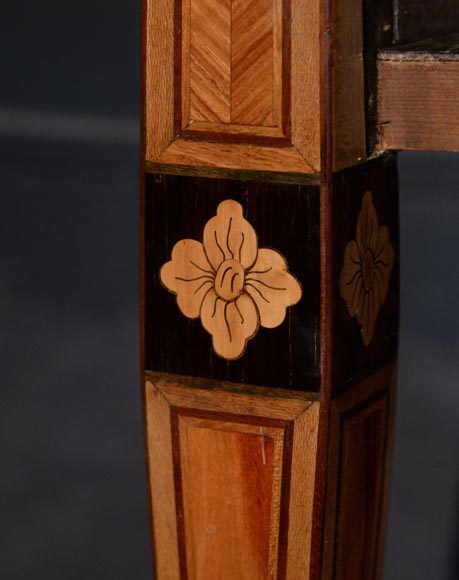 Giuseppe MAGGIOLINI (1738 – 1814)(circle of), Remarkable pair of Neoclassical commodes with marquetry decoration depicting a “Departure for the hunt” and a “ Return from the hunt” beginning of the 19th century-16