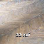 Lot of 22 m² of antique Point de Hongrie oak parquet flooring