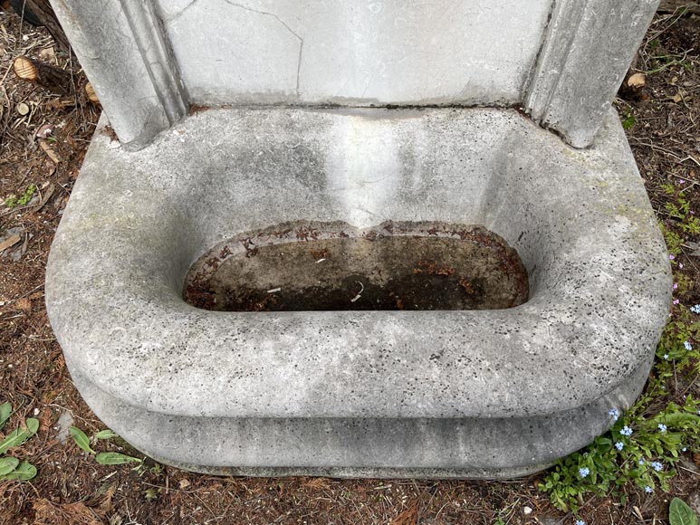 Small exterior fountain in marble stone, late 19th century-3