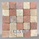 Set of around 13,5 m² of terracotta floor tiles