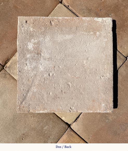 Set of 13,5 m² of terracotta floor tiles in square shape-2