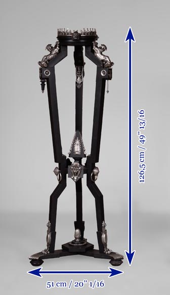 Charles – Guillaume DIEHL, Pair of wood and gilt bronze stands, International Exhibitions of 1867-12