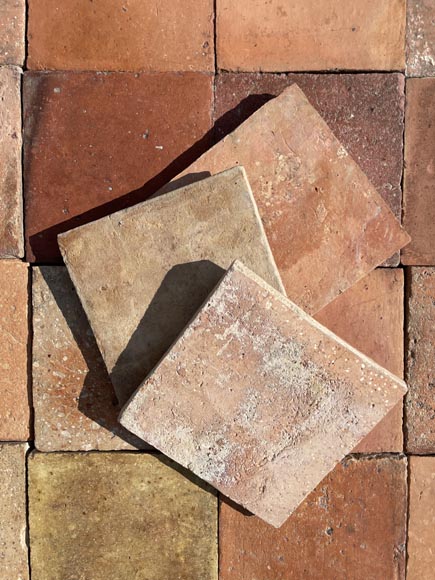 Set of around 58 m² of terracotta floor tiles in rectangular shape-3