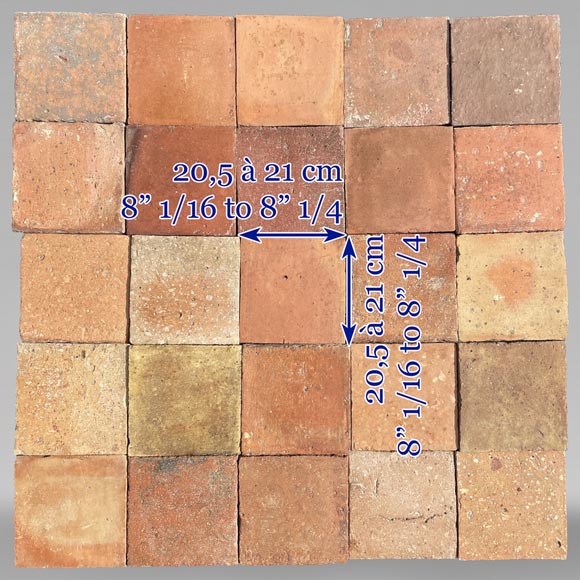 Set of around 58 m² of terracotta floor tiles in rectangular shape-6