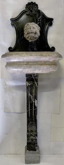 Mural interior fountain in stone and marble-1