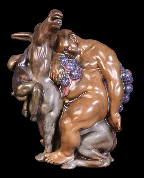 Kai Nielsen (1882–1924) for Bing & Grøndahl “Bacchanale” table garniture in glazed stoneware Kai Nielsen (1882–1924) for Bing & Grøndahl “Bacchanale” table garniture in glazed stoneware-1