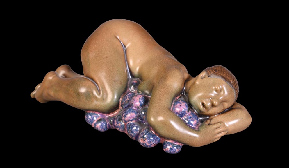 Kai Nielsen (1882–1924) for Bing & Grøndahl “Bacchanale” table garniture in glazed stoneware Kai Nielsen (1882–1924) for Bing & Grøndahl “Bacchanale” table garniture in glazed stoneware-4