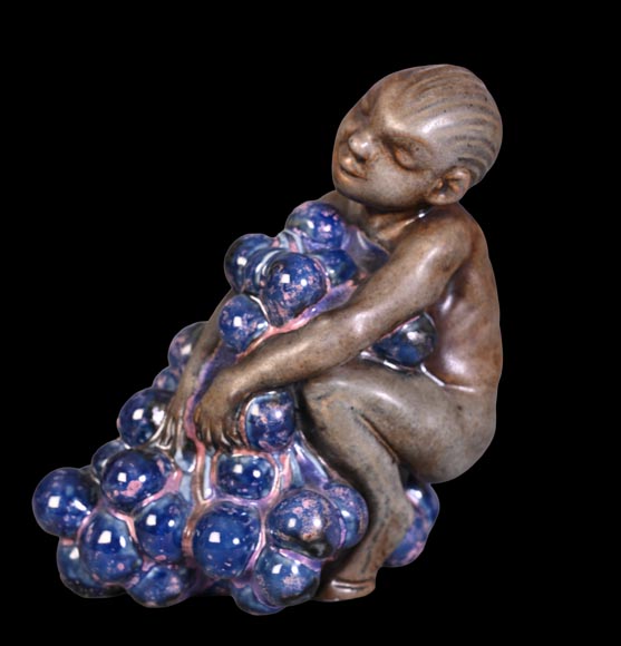 Kai Nielsen (1882–1924) for Bing & Grøndahl “Bacchanale” table garniture in glazed stoneware Kai Nielsen (1882–1924) for Bing & Grøndahl “Bacchanale” table garniture in glazed stoneware-7