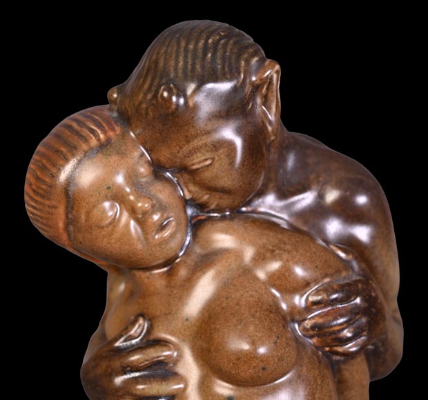 Kai Nielsen (1882–1924) for Bing & Grøndahl “Bacchanale” table garniture in glazed stoneware Kai Nielsen (1882–1924) for Bing & Grøndahl “Bacchanale” table garniture in glazed stoneware-11