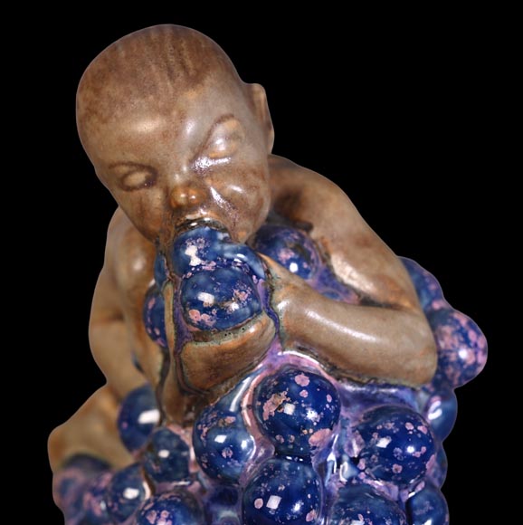 Kai Nielsen (1882–1924) for Bing & Grøndahl “Bacchanale” table garniture in glazed stoneware Kai Nielsen (1882–1924) for Bing & Grøndahl “Bacchanale” table garniture in glazed stoneware-16