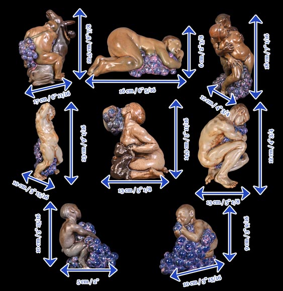 Kai Nielsen (1882–1924) for Bing & Grøndahl “Bacchanale” table garniture in glazed stoneware Kai Nielsen (1882–1924) for Bing & Grøndahl “Bacchanale” table garniture in glazed stoneware-18