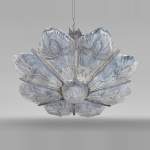 Marius SABINO (from), Art Deco pressed-moulded glass ceiling light with pine cones