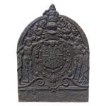 Beautiful antique fireback with Albert de Luynes's coat of arms, 17th century