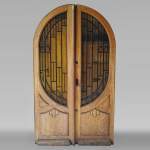 Art Deco double door in oak