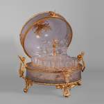 BACCARAT (attr.to), Crystal liqueur cabinet set in gilded bronze, End of the 19th century