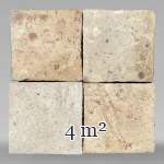 Small batch of around 4 m² of terracotta floor tiles