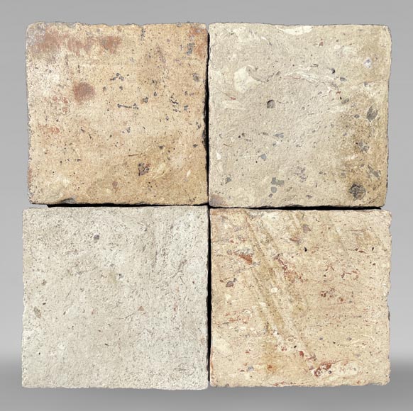 Small batch of around 4 m² of terracotta floor tiles-0