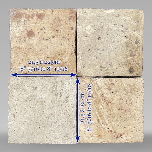 Small batch of around 4 m² of terracotta floor tiles-6