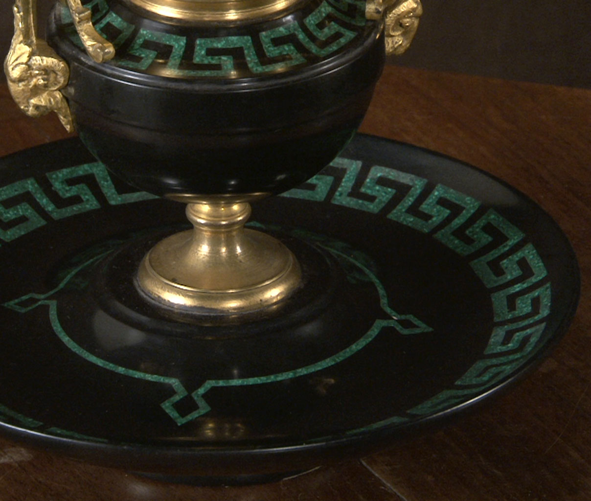 TAHAN: Malachite and Marble Inkwell-5