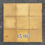 Set of around 15 m² of terracotta floor tiles in square shape