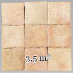 Batch of around 3,5 m² of terracotta floor tiles in square shape