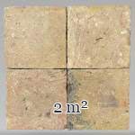 Set of around 2 m² of terracotta floor tiles in square shape