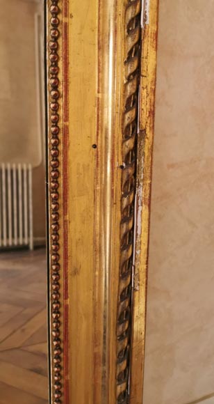 Large Napoleon III trumeau in gilt wood-4