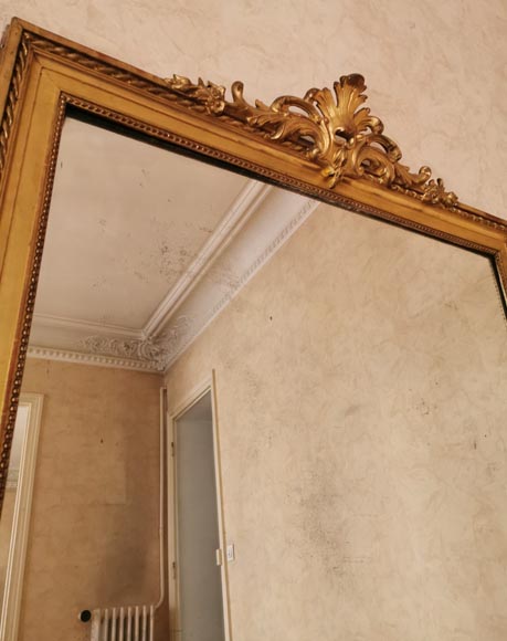 Large Napoleon III trumeau in gilt wood-6