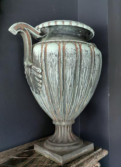 Pair of bronze garden vases, Empire style-4