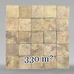 Important set of around 330 m² of terracotta floor tiles