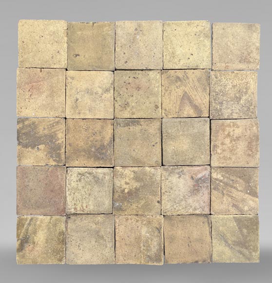 Important set of around 330 m² of terracotta floor tiles-0