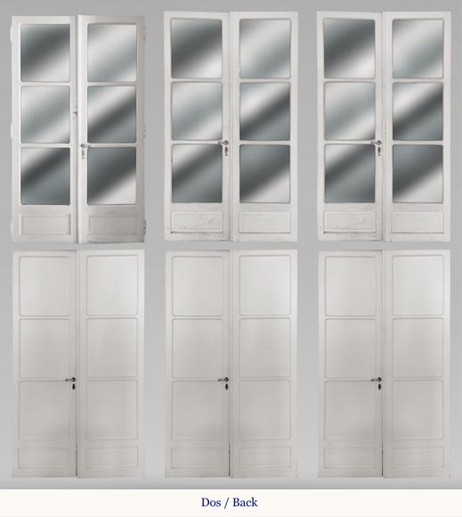 Series of 6 important doubles doors with mirror-1