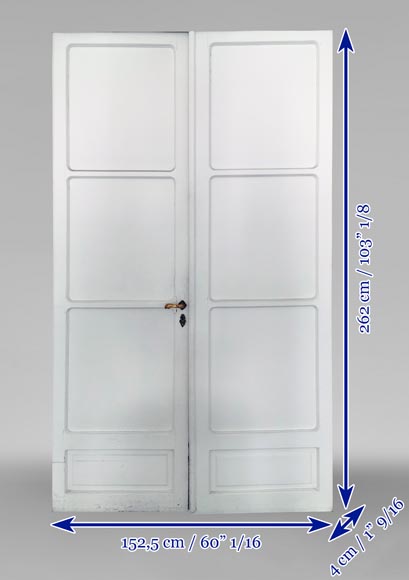 Series of 6 important doubles doors with mirror-10