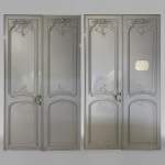 Two Louis XVI style double landing doors