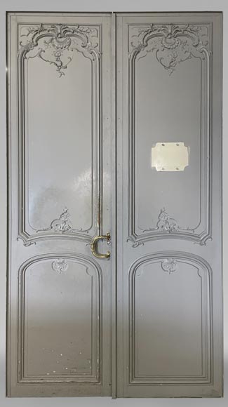 Two Louis XVI style double landing doors-13