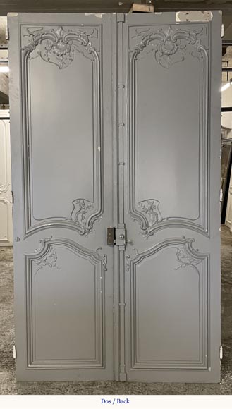 Two Louis XVI style double landing doors-18