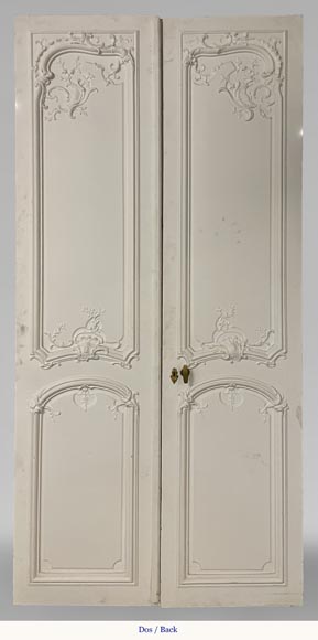 Important lot of 7 Louis XV style double doors-2