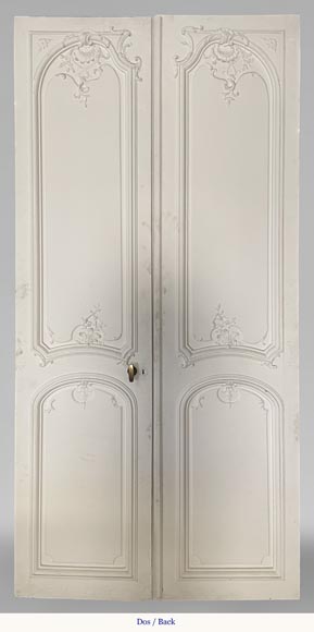 Important lot of 7 Louis XV style double doors-23