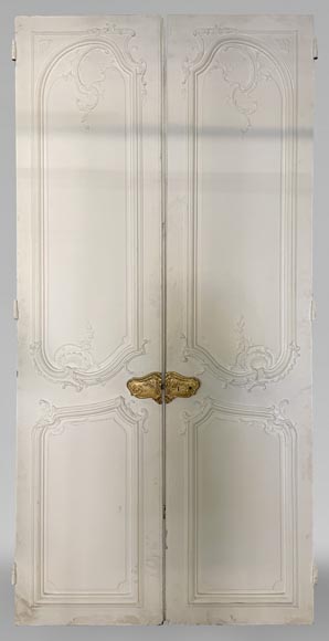 Important lot of 7 Louis XV style double doors-26