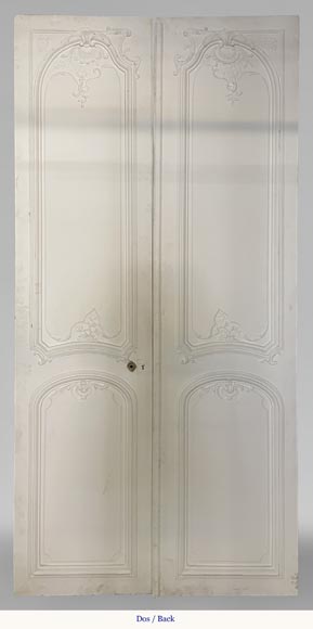 Important lot of 7 Louis XV style double doors-27