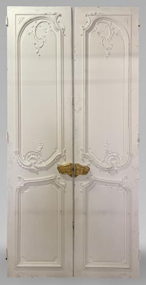 Important lot of 7 Louis XV style double doors-29