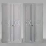Pair of Régence style double dual-sided doors with roses